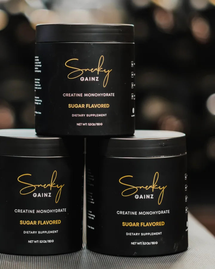 Three Sneaky Gainz tubs shown together as a bundle